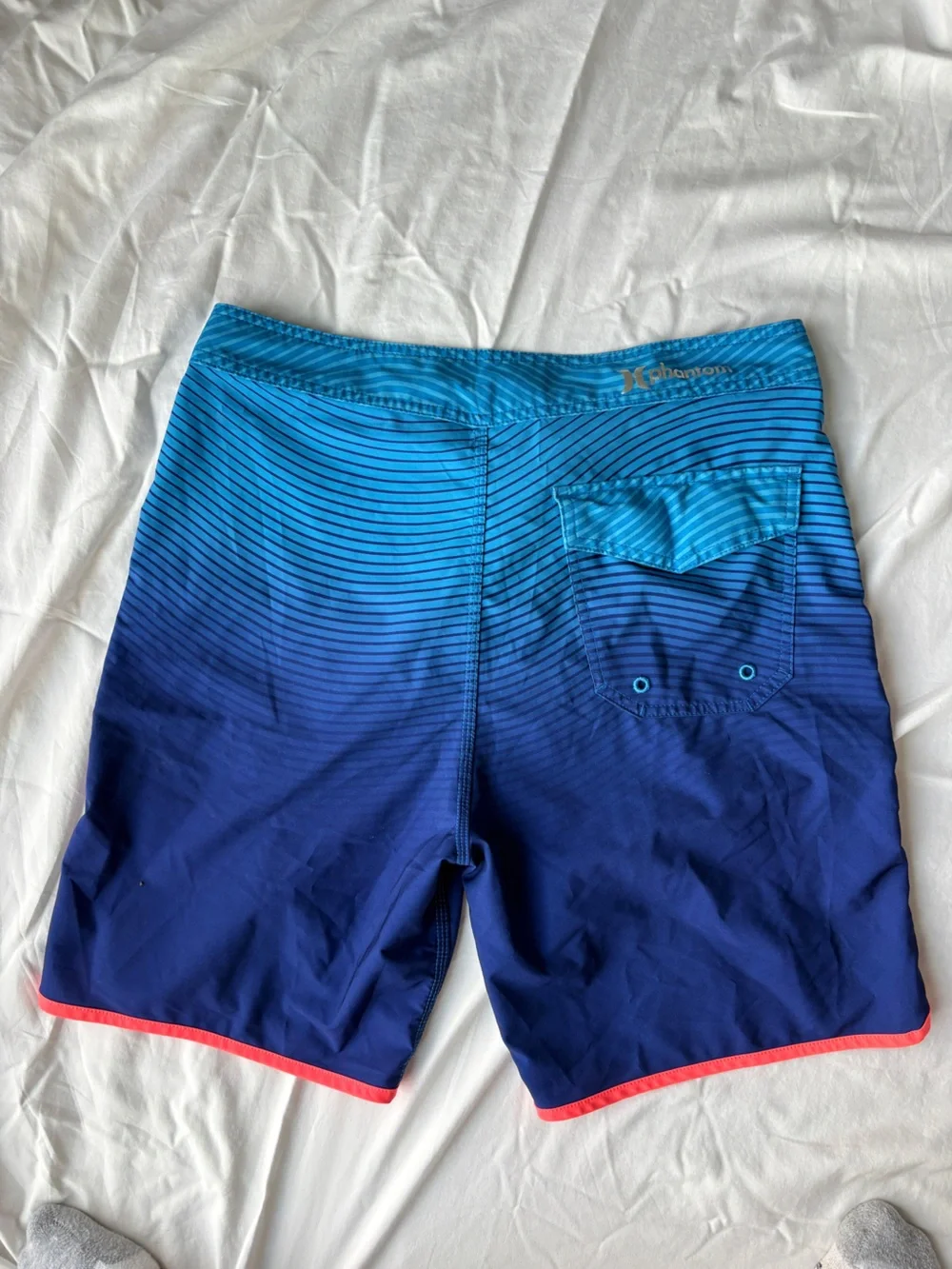 Hurley Navy and Light Blue 2016 Olympics Special Edition Swim/Board Shorts
